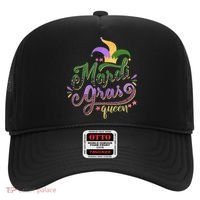 Mardi Gras Queen Gift Purplr Gold Green Gift Hat thumb 0