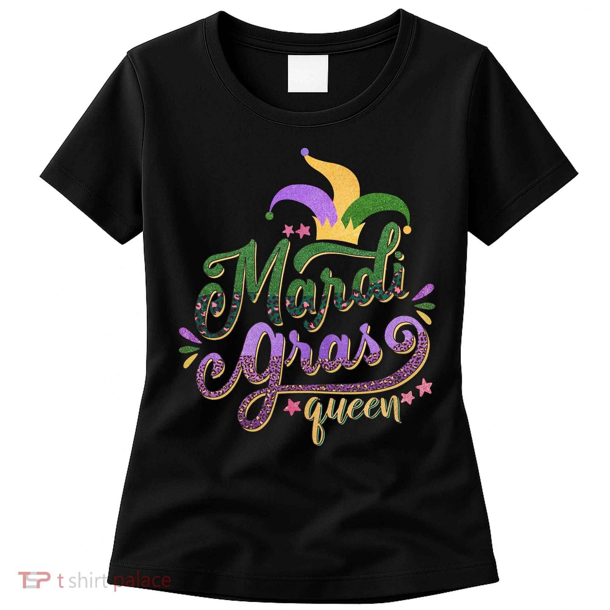 Mardi Gras Queen Gift Purplr Gold Green Gift Women's T-Shirt