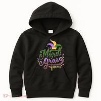 Mardi Gras Queen Gift Purplr Gold Green Gift Kids Hoodie thumb 0