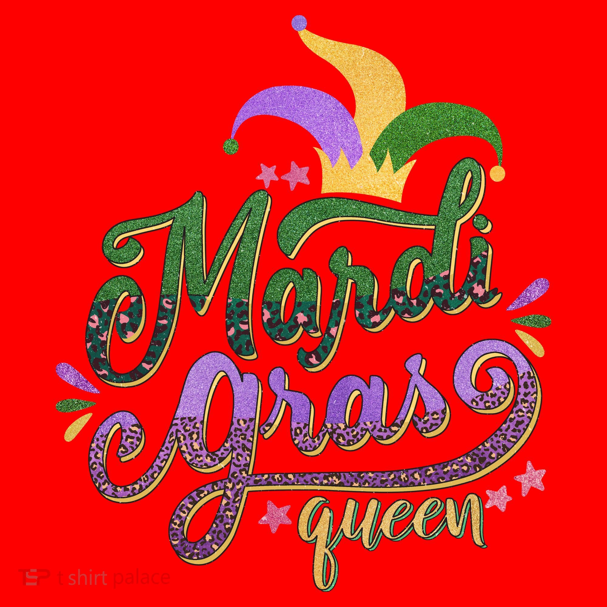 Mardi Gras Queen Gift Purplr Gold Green Gift Santa Hat