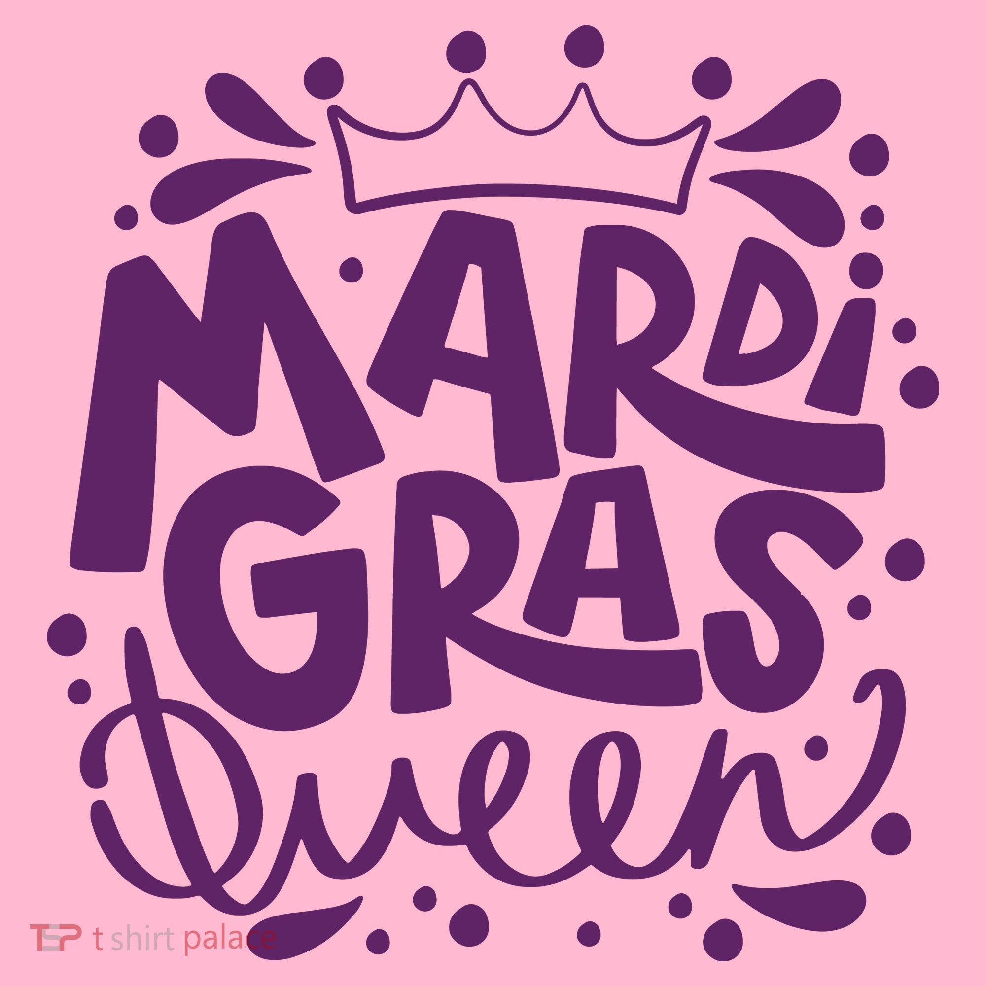 Mardi Gras Queen Celebration Button