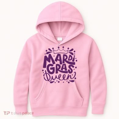 Mardi Gras Queen Celebration Kids Hoodie