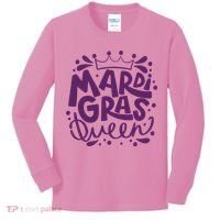 Mardi Gras Queen Celebration Kids Long Sleeve Shirt thumb 0