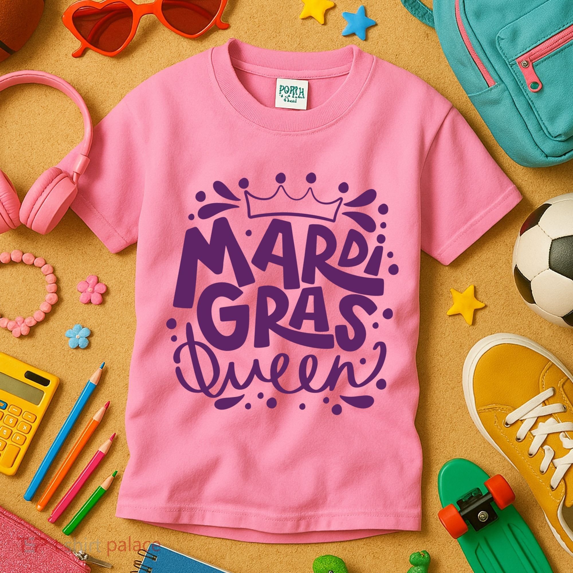 Mardi Gras Queen Celebration Kids T-Shirt