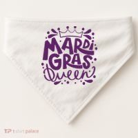 Mardi Gras Queen Celebration USA-Made Doggie Bandana thumb 0
