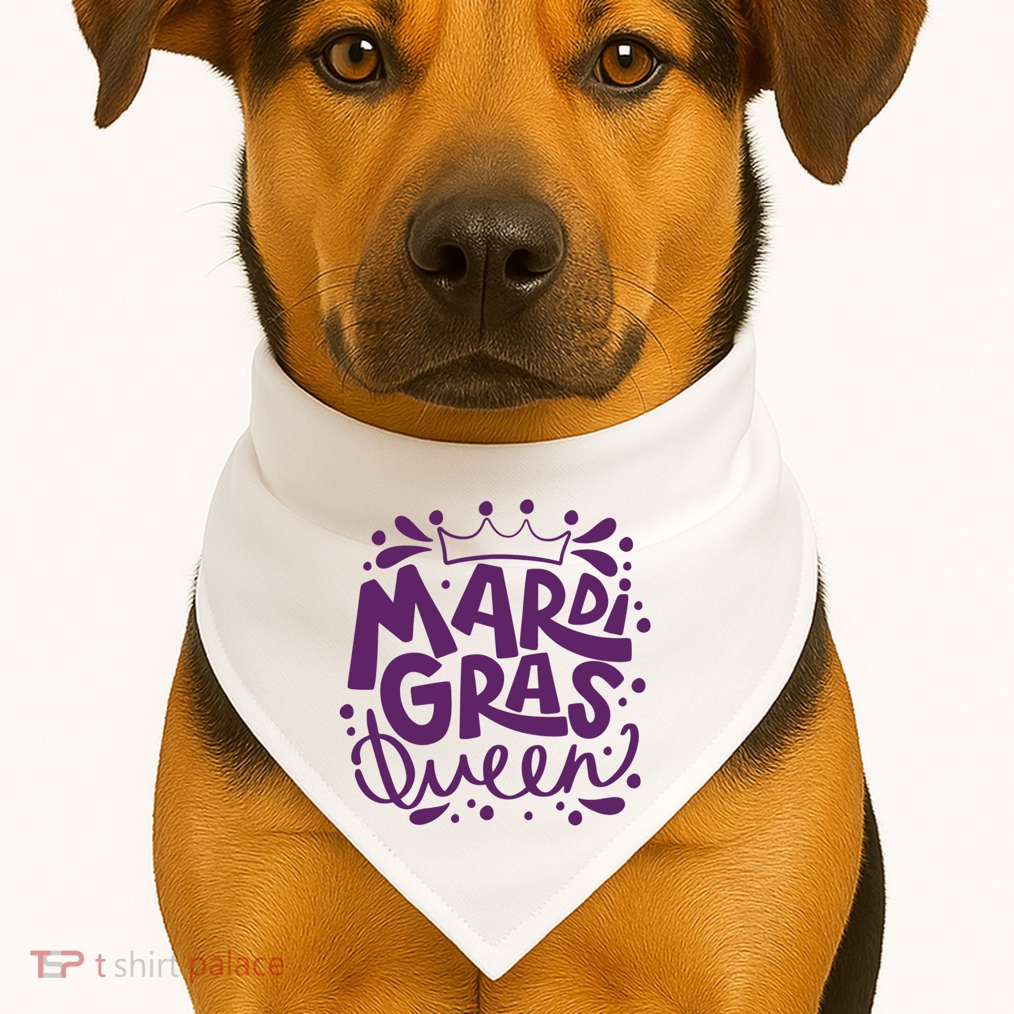 Mardi Gras Queen Celebration USA-Made Doggie Bandana