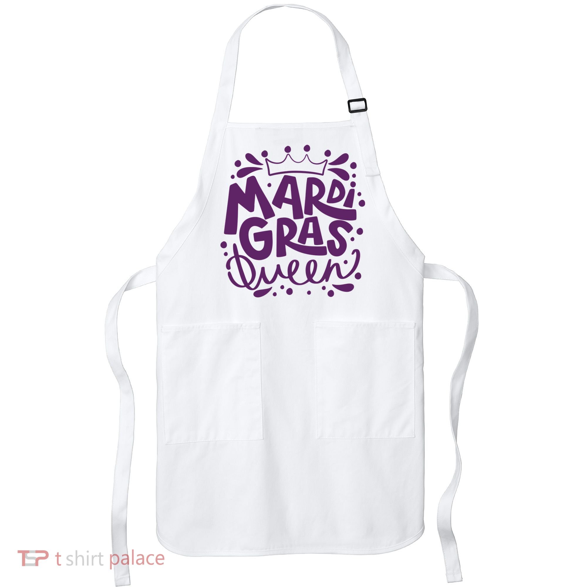 Mardi Gras Queen Celebration Apron