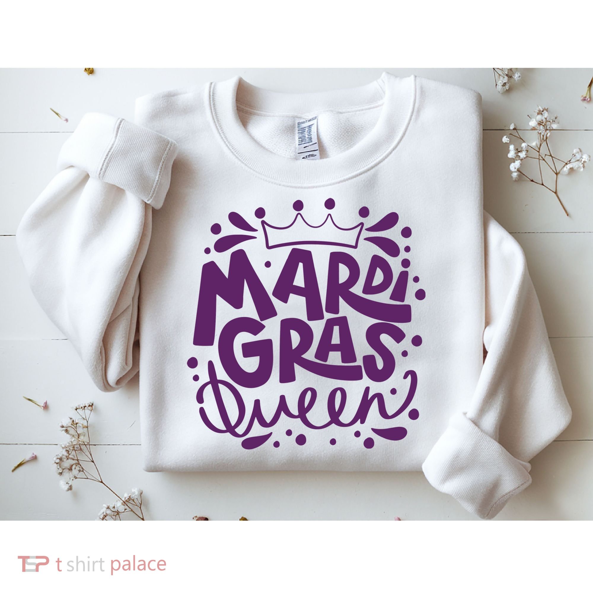 Mardi Gras Queen Celebration Sweatshirt