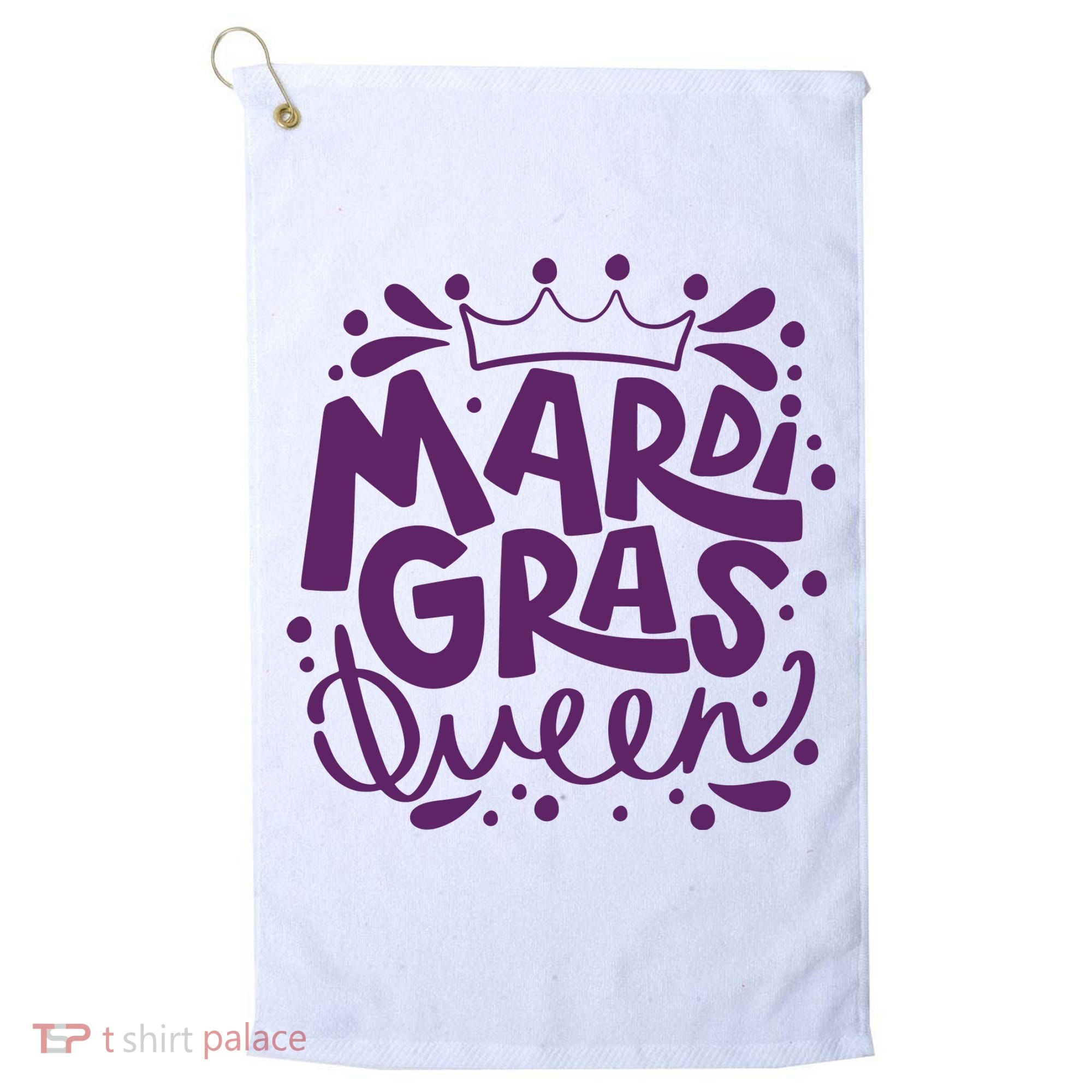 Mardi Gras Queen Celebration Golf Towel