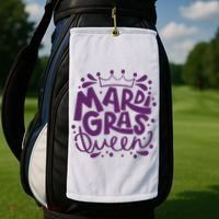 Mardi Gras Queen Celebration Golf Towel thumb 2