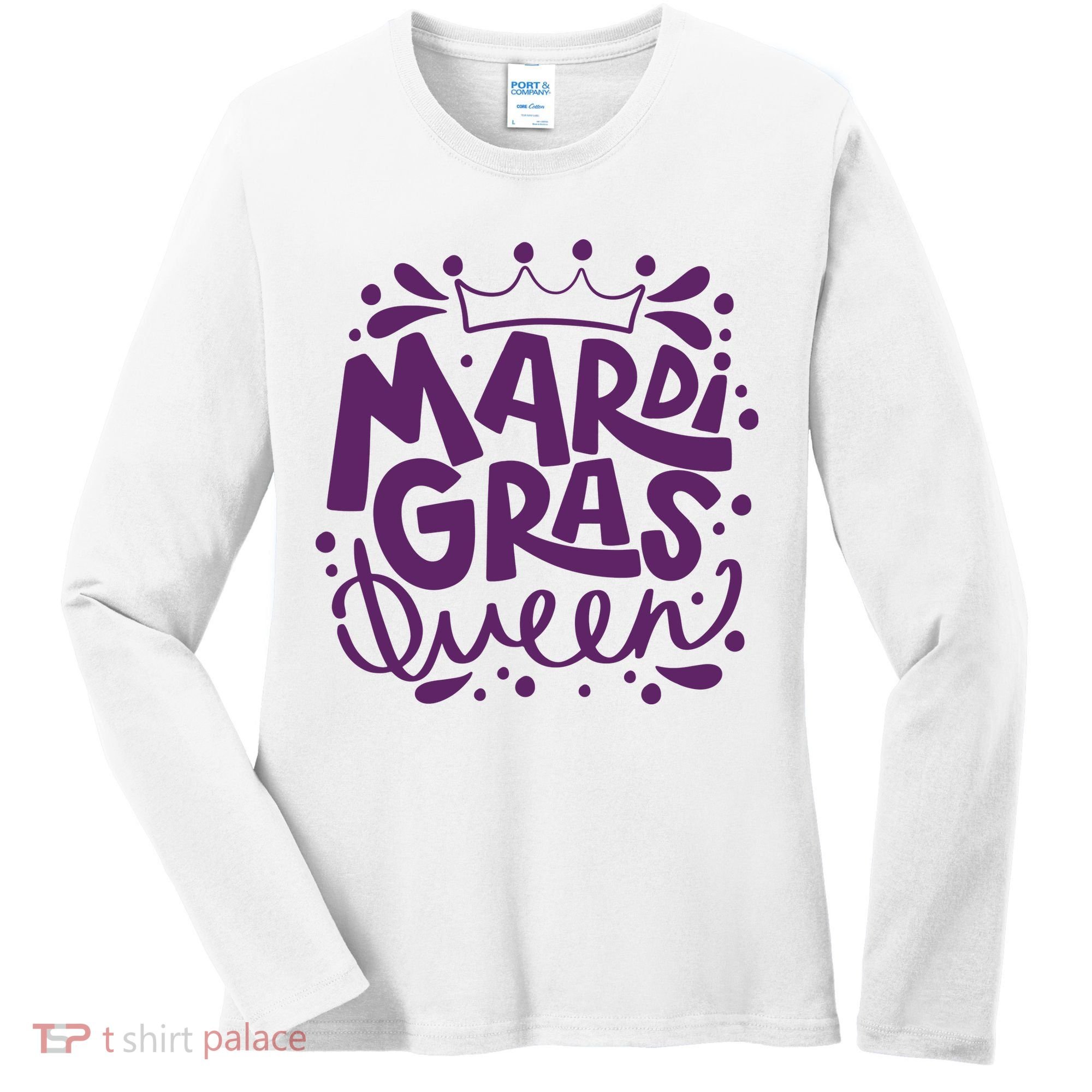 Mardi Gras Queen Celebration Women's Long Sleeve Shirt
