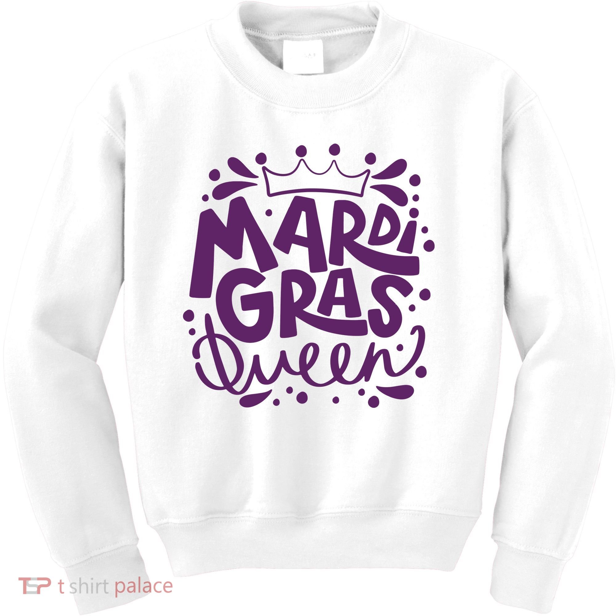 Mardi Gras Queen Celebration Kids Sweatshirt