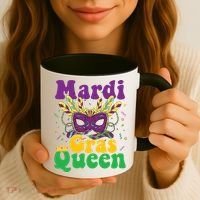Mardi Gras Queen Funny Costume Mardi Gras Coffee Mug thumb 3