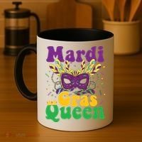 Mardi Gras Queen Funny Costume Mardi Gras Coffee Mug thumb 4