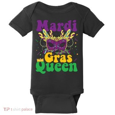 Mardi Gras Queen Funny Costume Mardi Gras Baby Bodysuit