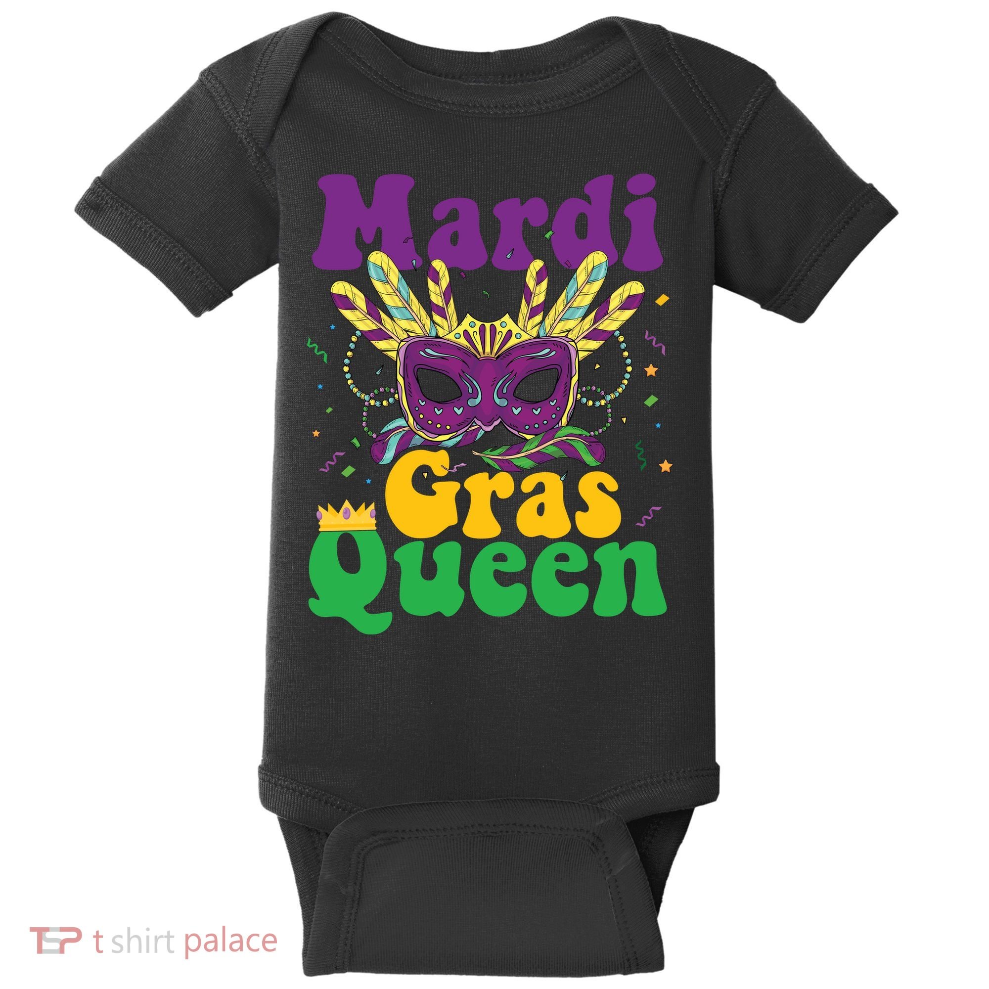 Mardi Gras Queen Funny Costume Mardi Gras Baby Bodysuit