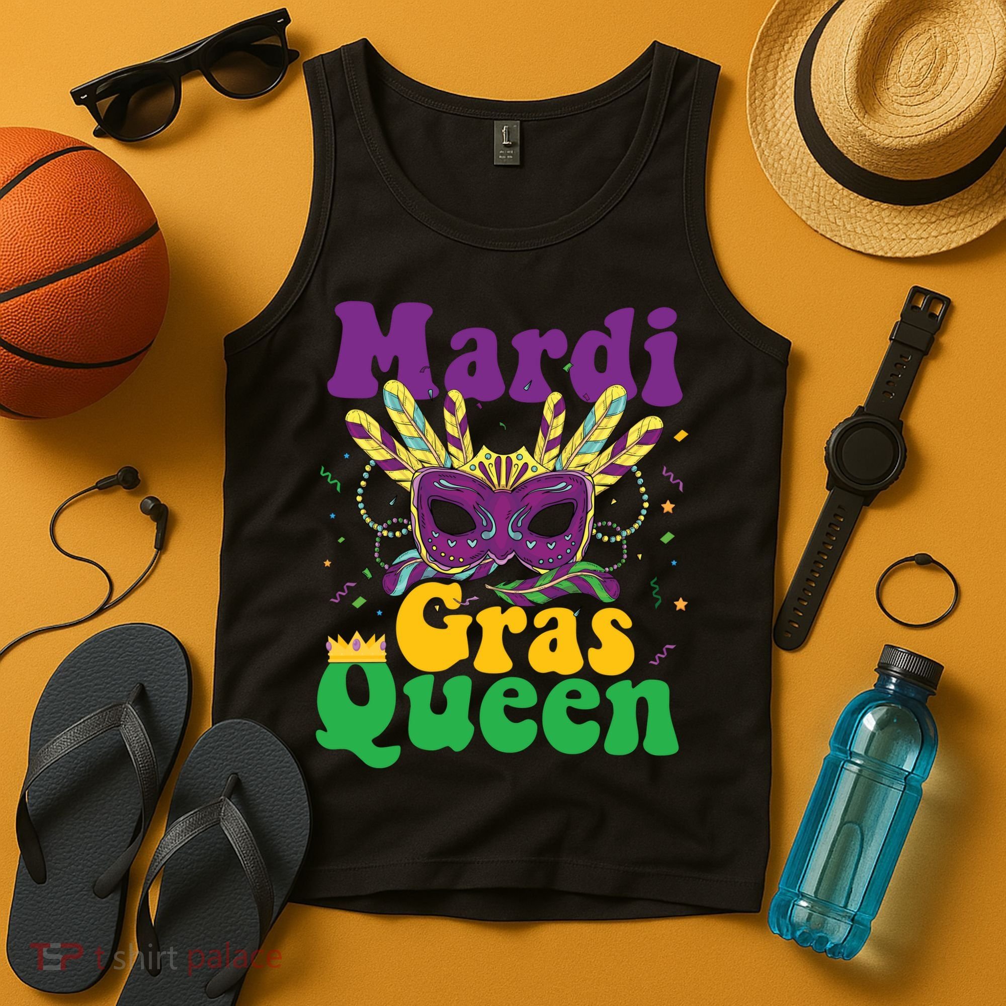 Mardi Gras Queen Funny Costume Mardi Gras Tank Top
