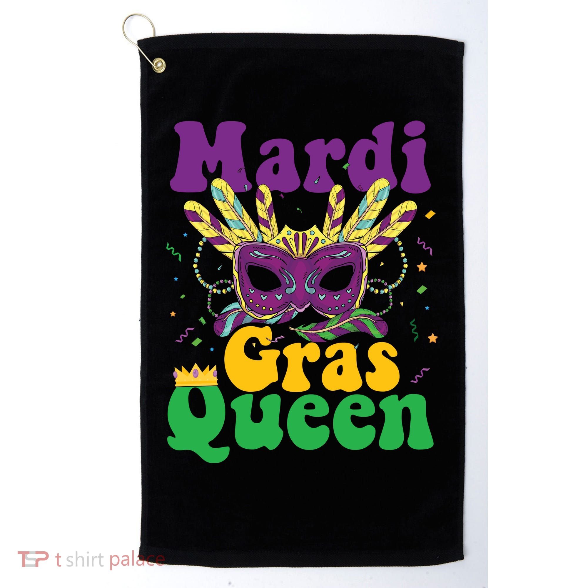 Mardi Gras Queen Funny Costume Mardi Gras Golf Towel