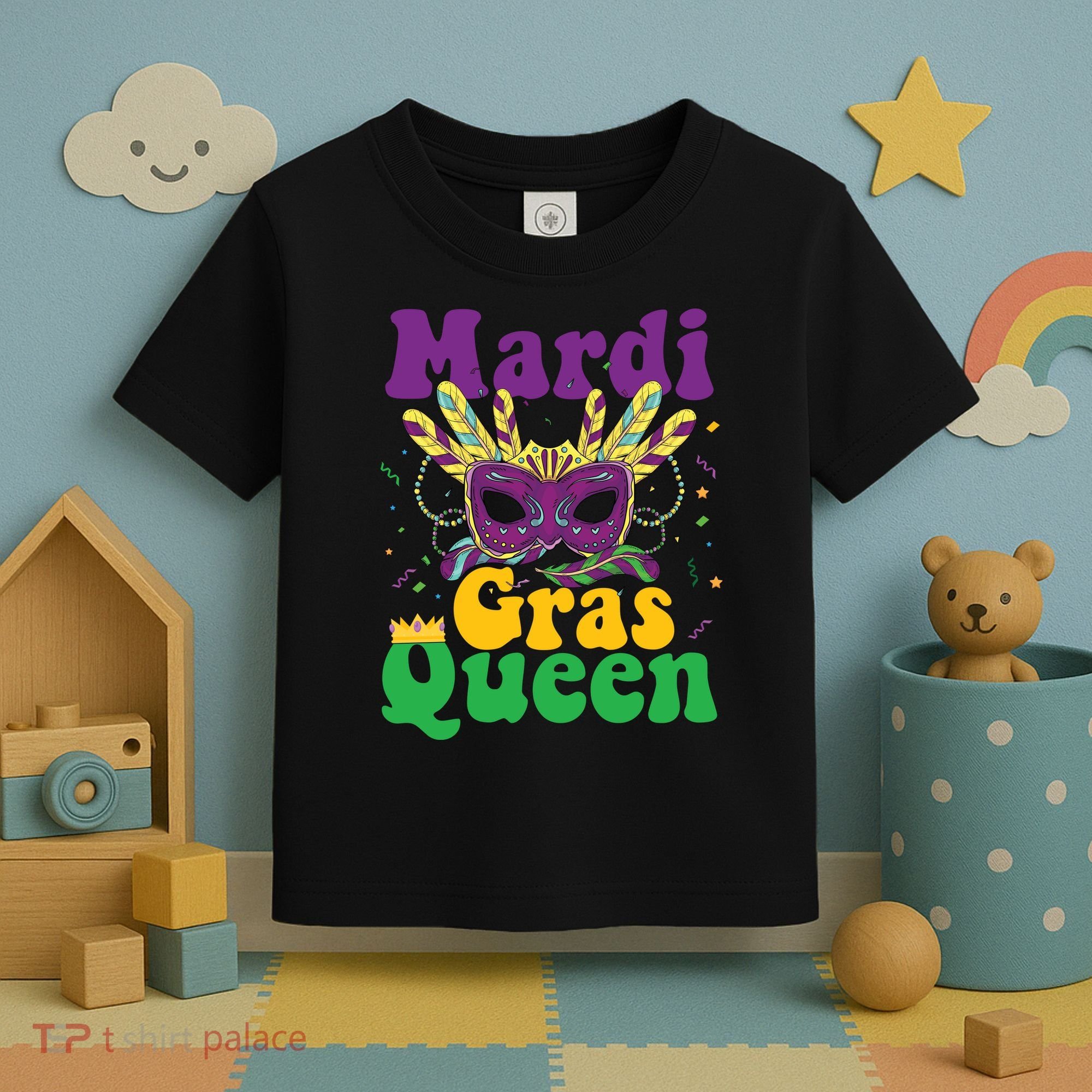 Mardi Gras Queen Funny Costume Mardi Gras Toddler T-Shirt
