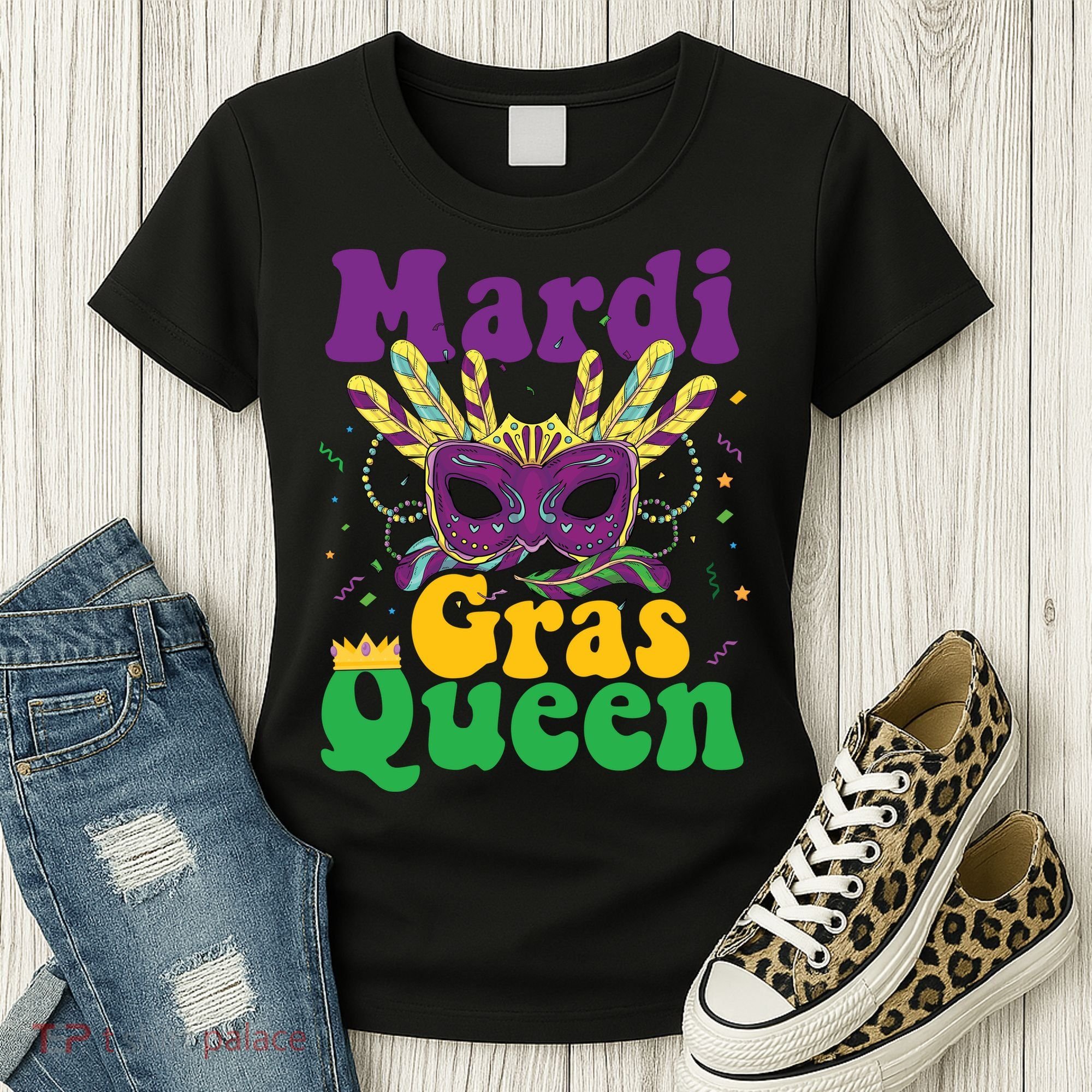 Mardi Gras Queen Funny Costume Mardi Gras Women's T-Shirt