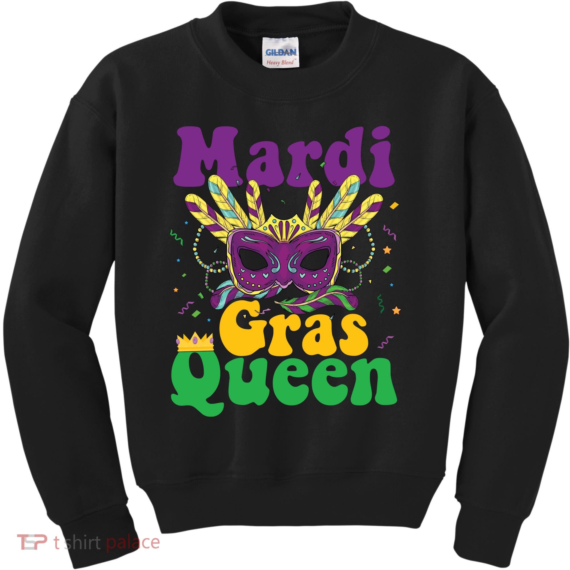 Mardi Gras Queen Funny Costume Mardi Gras Kids Sweatshirt