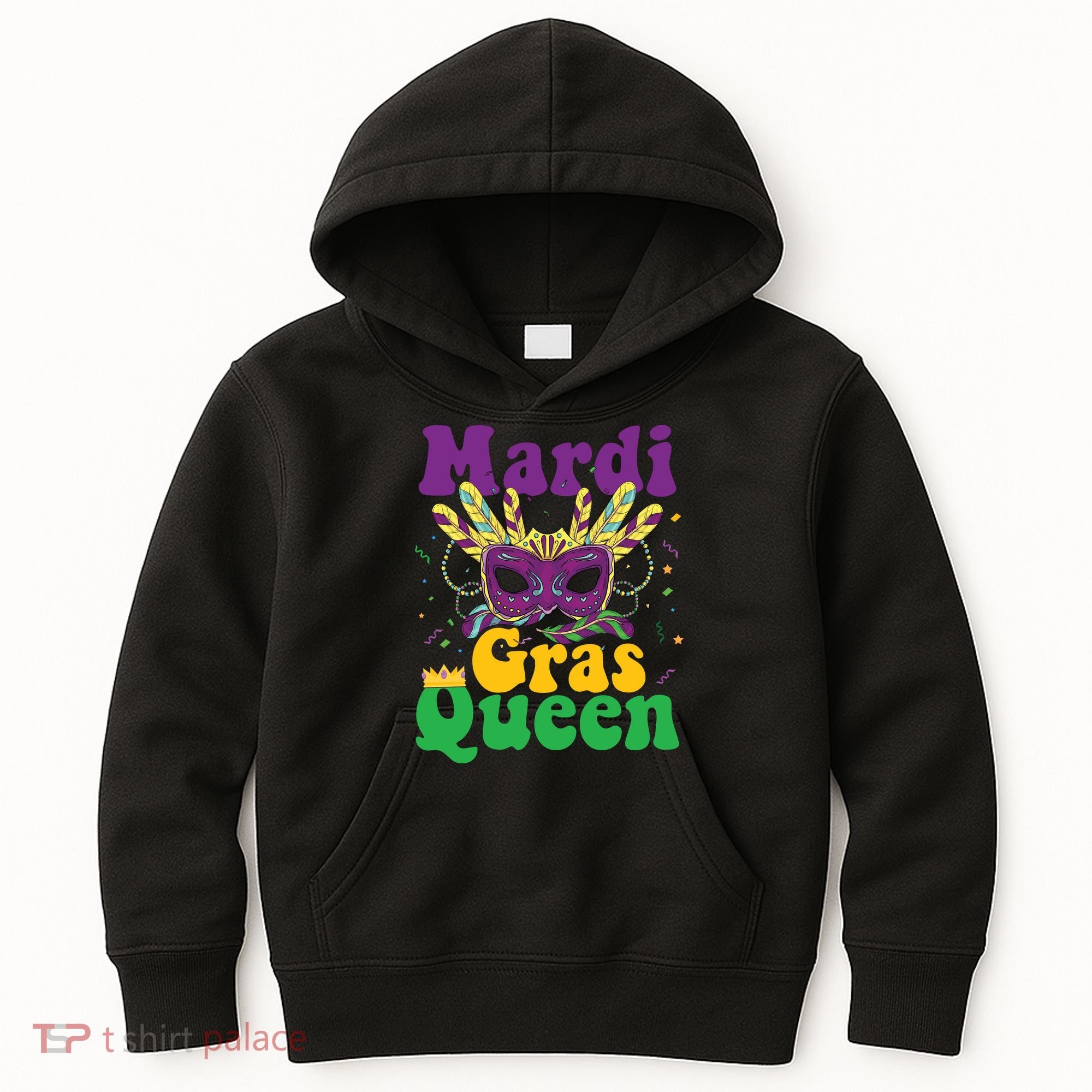 Mardi Gras Queen Funny Costume Mardi Gras Kids Hoodie