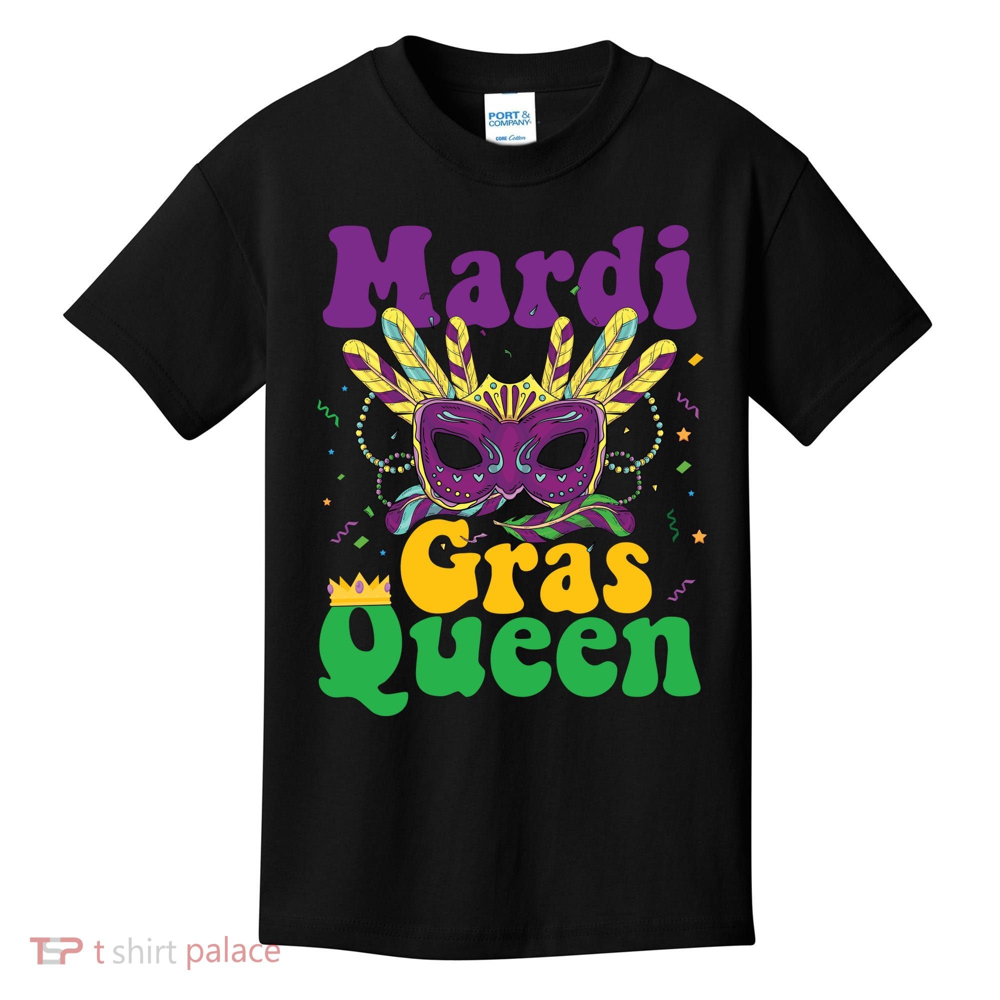 Mardi Gras Queen Funny Costume Mardi Gras Kids T-Shirt