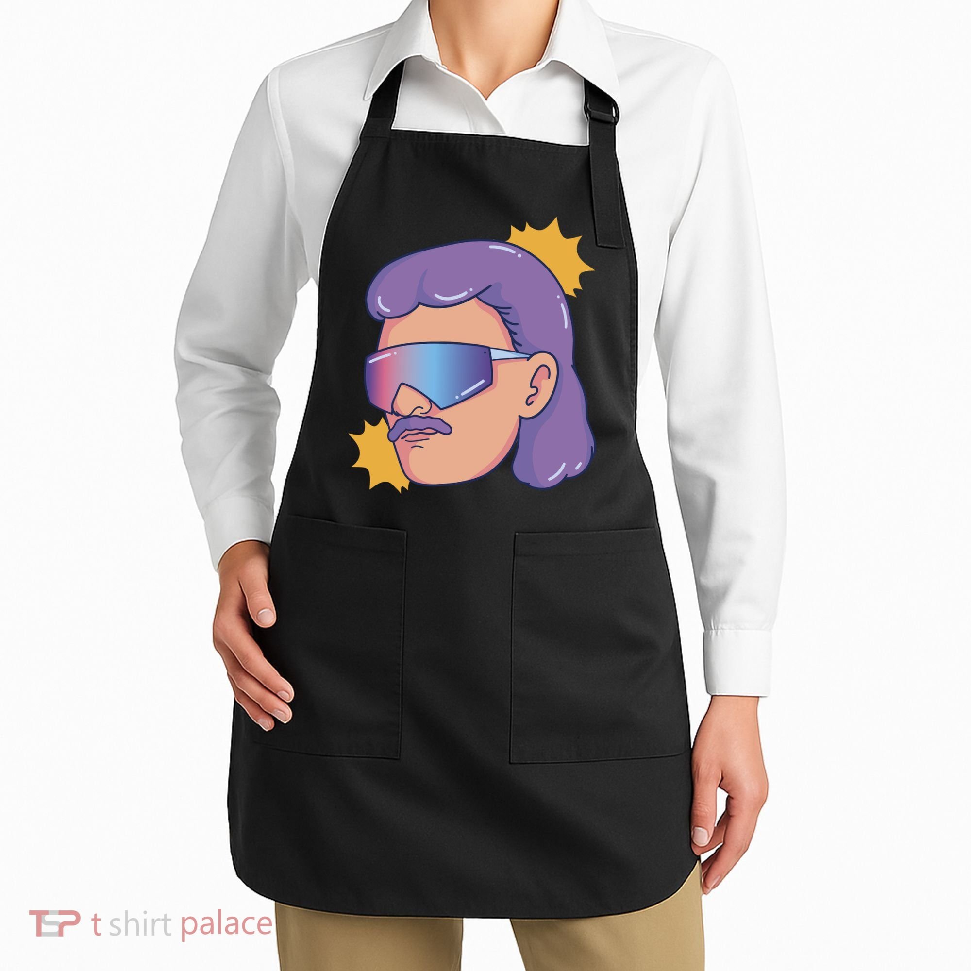 Mullet Guy Retro Apron