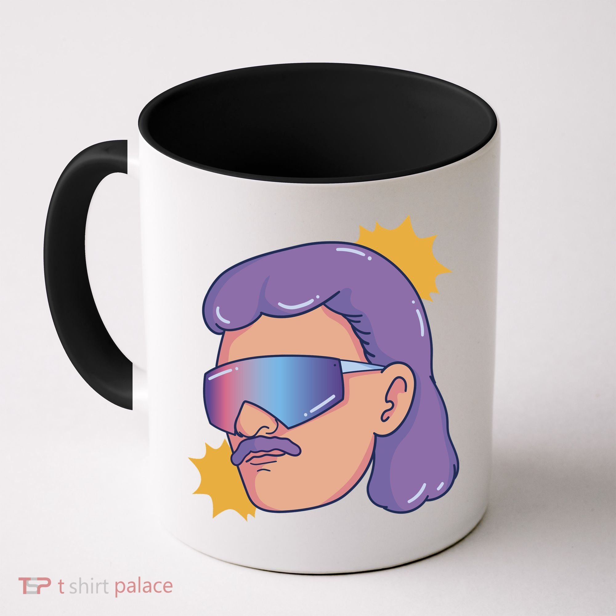 Mullet Guy Retro Coffee Mug