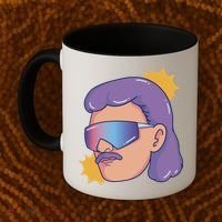 Mullet Guy Retro Coffee Mug thumb 2