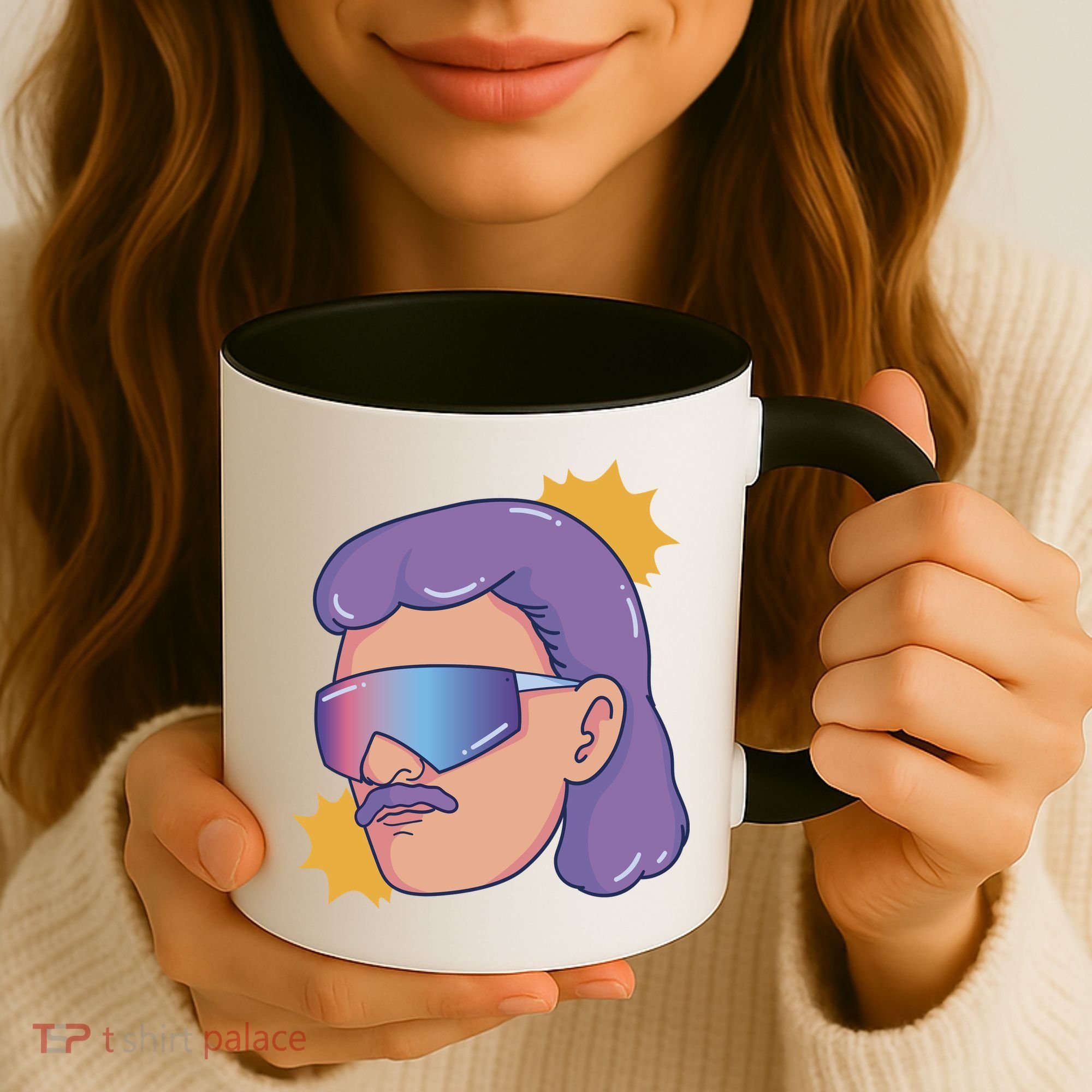 Mullet Guy Retro Coffee Mug