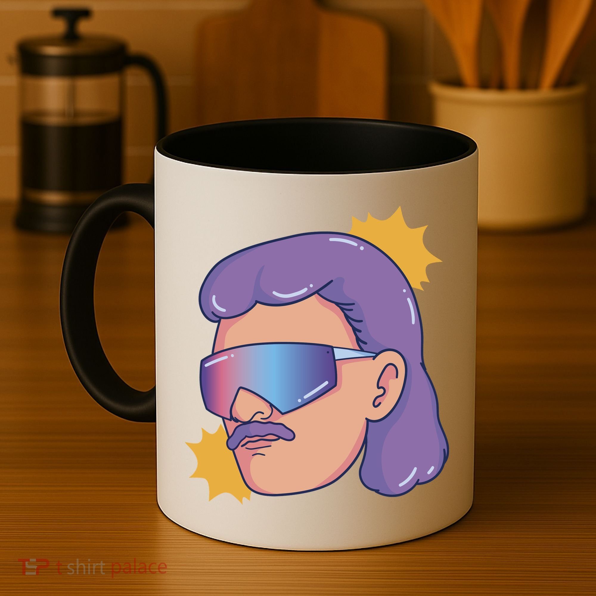 Mullet Guy Retro Coffee Mug