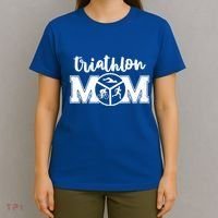 Mom Graphic Run Bike Swim Triathlon Triathlete Sports Cool Gift T-Shirt thumb 4