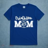 Mom Graphic Run Bike Swim Triathlon Triathlete Sports Cool Gift T-Shirt thumb 5