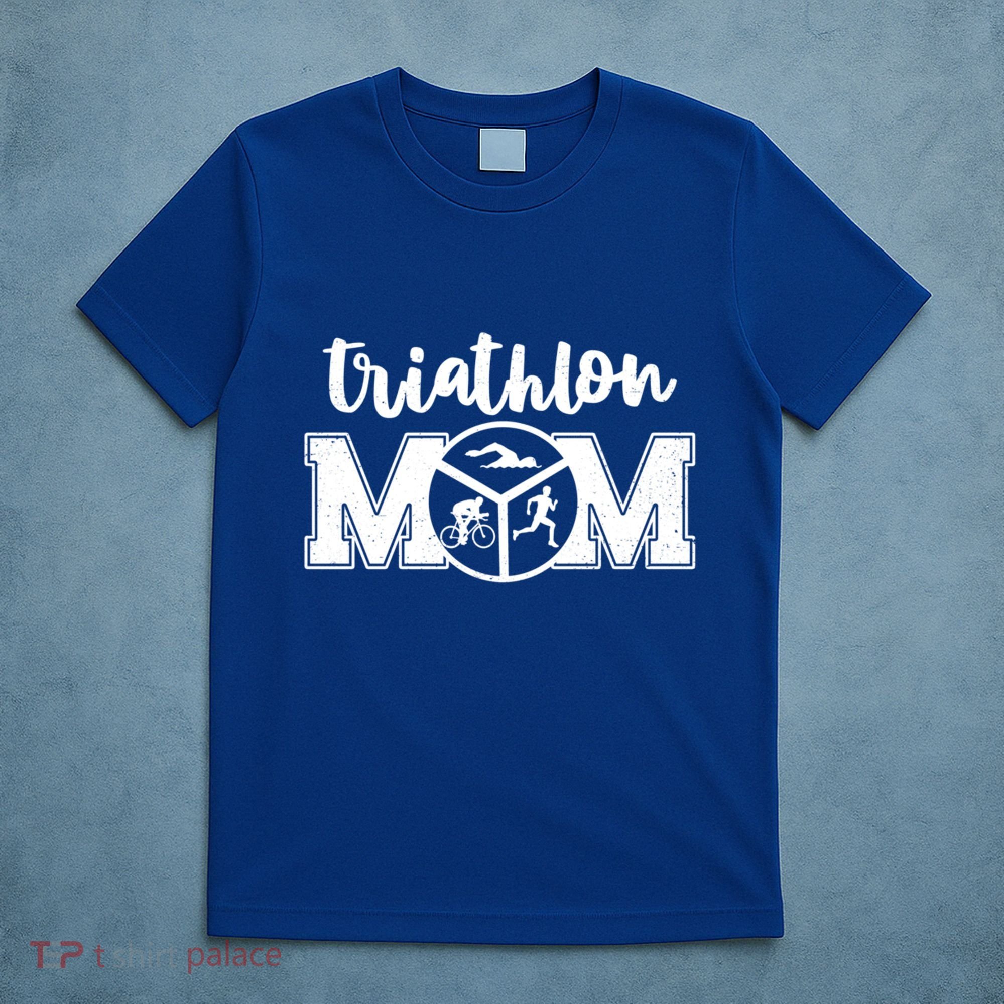 Mom Graphic Run Bike Swim Triathlon Triathlete Sports Cool Gift T-Shirt