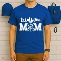 Mom Graphic Run Bike Swim Triathlon Triathlete Sports Cool Gift T-Shirt thumb 6