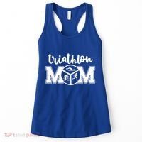 Mom Graphic Run Bike Swim Triathlon Triathlete Sports Cool Gift Women's Tank Top thumb 0