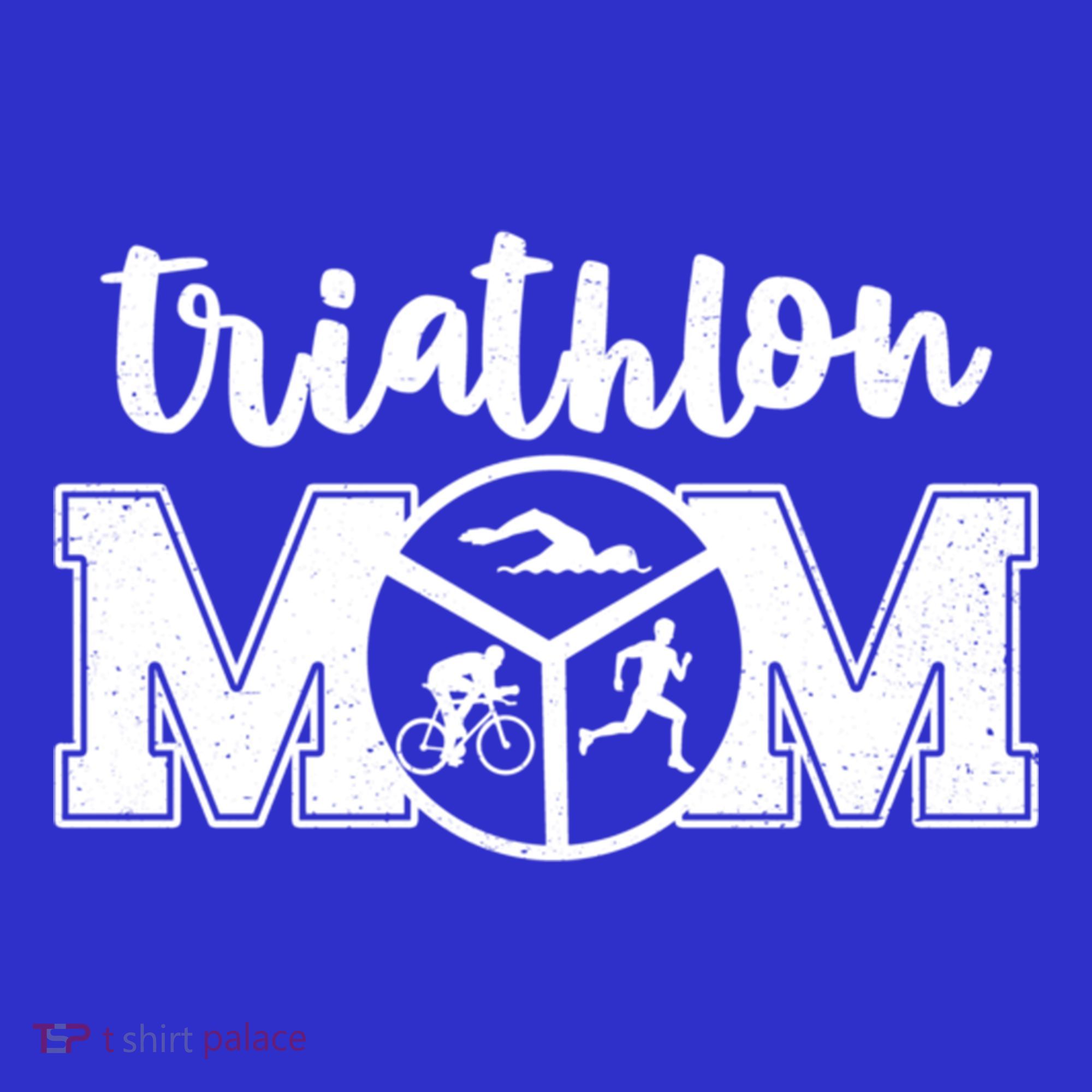 Mom Graphic Run Bike Swim Triathlon Triathlete Sports Cool Gift Women's Tank Top
