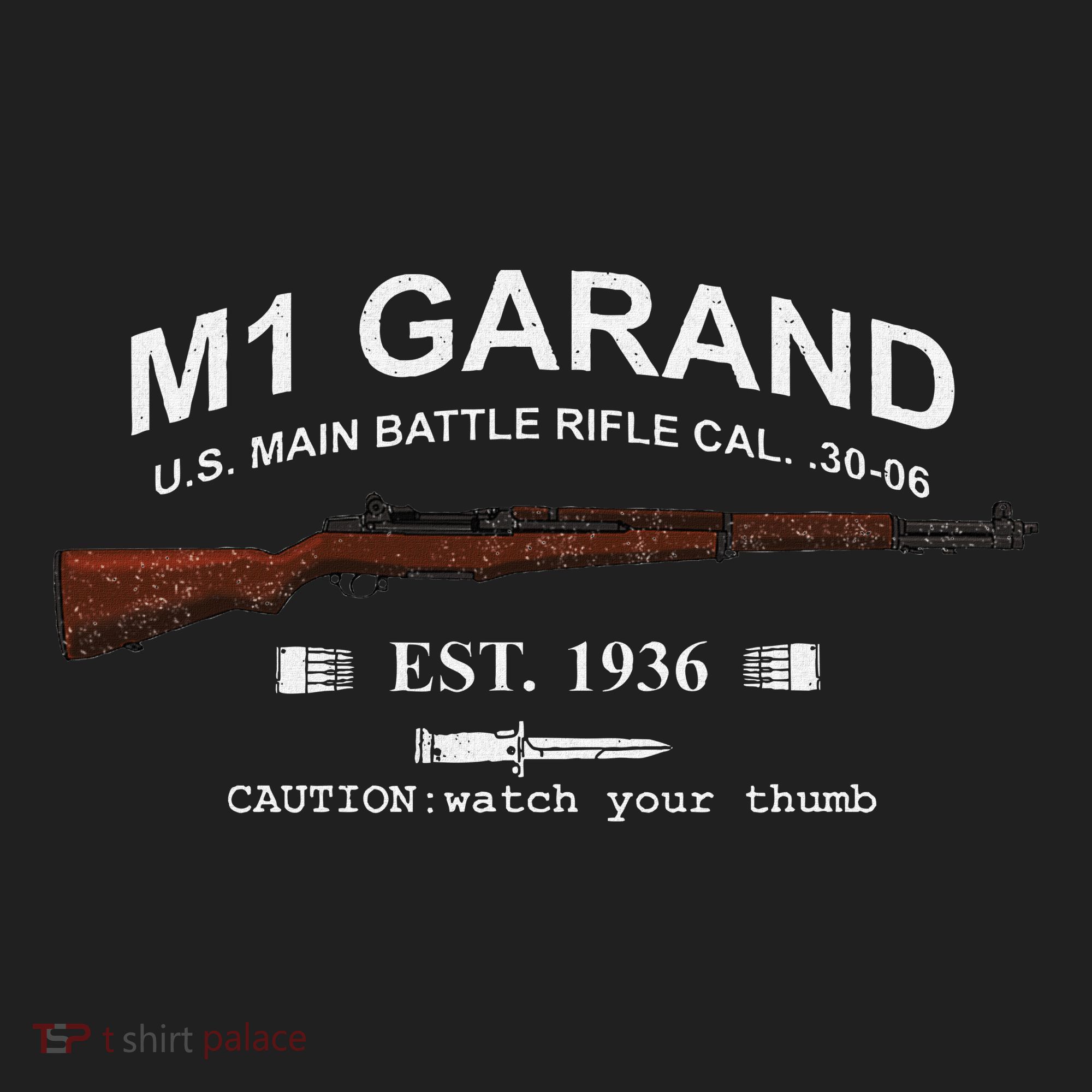 M1 Garand Rifle Gun Wwii Watch Your Thumb Est 1936 Graphic Beanie