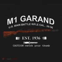 M1 Garand Rifle Gun Wwii Watch Your Thumb Est 1936 Graphic Women's Hoodie thumb 2