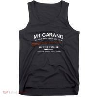 M1 Garand Rifle Gun Wwii Watch Your Thumb Est 1936 Graphic Tank Top thumb 0