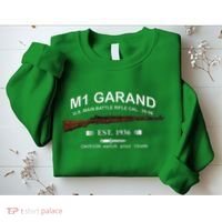 M1 Garand Rifle Gun Wwii Watch Your Thumb Est 1936 Graphic Sweatshirt thumb 2