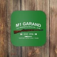 M1 Garand Rifle Gun Wwii Watch Your Thumb Est 1936 Graphic Coaster thumb 0