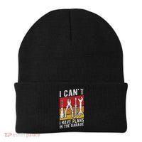 Mechanic Gift Retro Style I Cant I Have Plans In The Garage Cute Gift Beanie thumb 0
