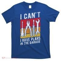 Mechanic Gift Retro Style I Cant I Have Plans In The Garage Cute Gift T-Shirt thumb 0