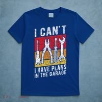 Mechanic Gift Retro Style I Cant I Have Plans In The Garage Cute Gift T-Shirt thumb 5