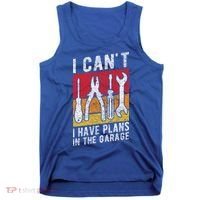 Mechanic Gift Retro Style I Cant I Have Plans In The Garage Cute Gift Tank Top thumb 0