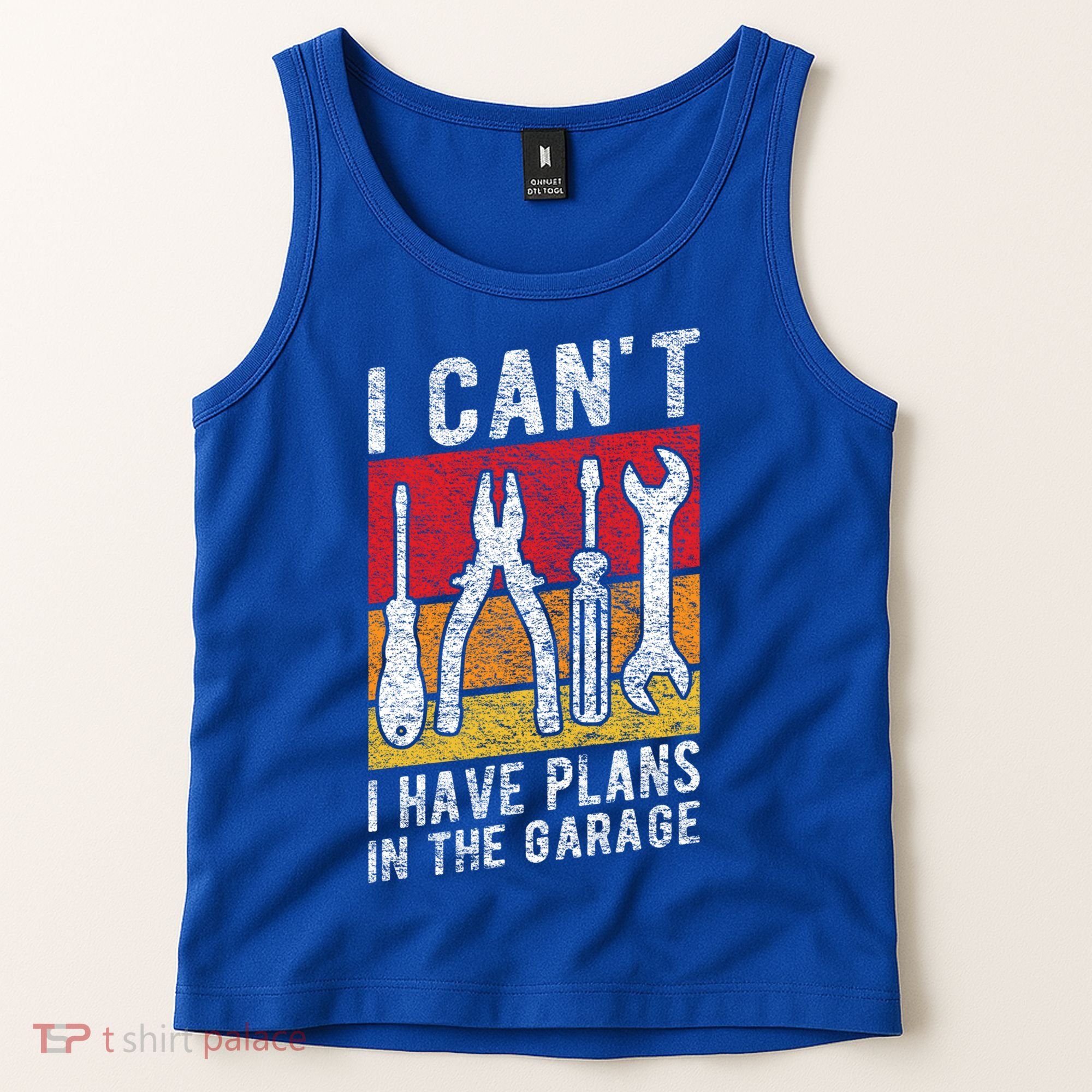 Mechanic Gift Retro Style I Cant I Have Plans In The Garage Cute Gift Tank Top