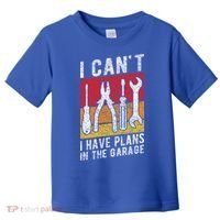 Mechanic Gift Retro Style I Cant I Have Plans In The Garage Cute Gift Toddler T-Shirt thumb 0