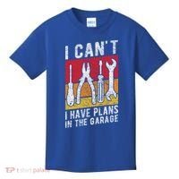 Mechanic Gift Retro Style I Cant I Have Plans In The Garage Cute Gift Kids T-Shirt thumb 0